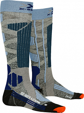 X-Socks Ski Rider 4.0 W (Stone Grey Melange/ Blue)